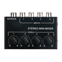 4 Channel Passive Mixer Compact Musical Instrument CD Player Computer Stereo Hub Mixer