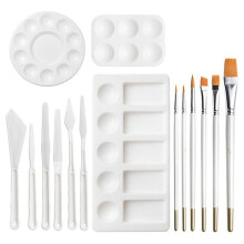 Palette, Palette, Pinsel, Schaber, 15-Teiliges Set mit Rechteckigen Paletten, Kunst, Graffiti-Malwerkzeuge