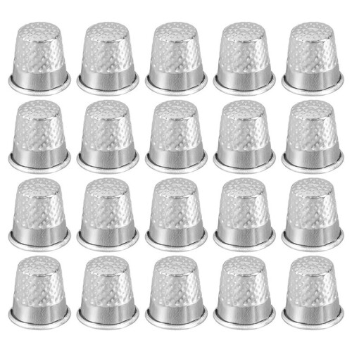 Sewing Thimble Finger Protector, 20 Pcs Metal Finger Shield Ring for Hand Sewing,  Accessories DIY Sewing Tools