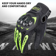 Motorrad-Handschuhe für Herren Damen Touchscreen Atmungsaktiv Knöchel Antirutsch L