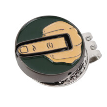 Lustiger Mittelfinger-Hutclip Ball Marker für Golfliebhaber, Metall 30x30x10mm