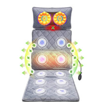 Massage Mat with Heat Therapy, 10 Vibration Motors, Full Body Massage Pad for Neck Back Shoulder Lumbar