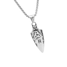 Men's Stainless Steel Necklace Gungnir Spearhead Pendant Neck