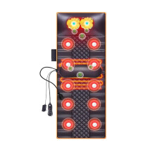 Heated Massage Mat with 20 Kneading Nodes, Adjustable Neck and Back Massager for Home and Office