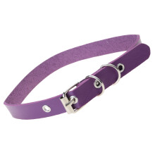 Unique Punk PU Leather Choker Necklace Collarbone-light purple