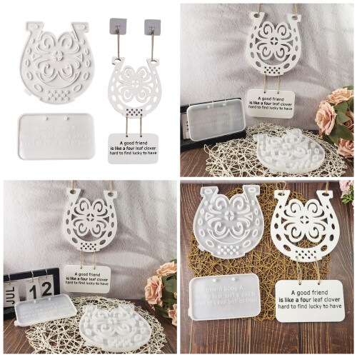 Four-Leaf Clovers Door Back Hanging Decoration Silicone Plaster 1