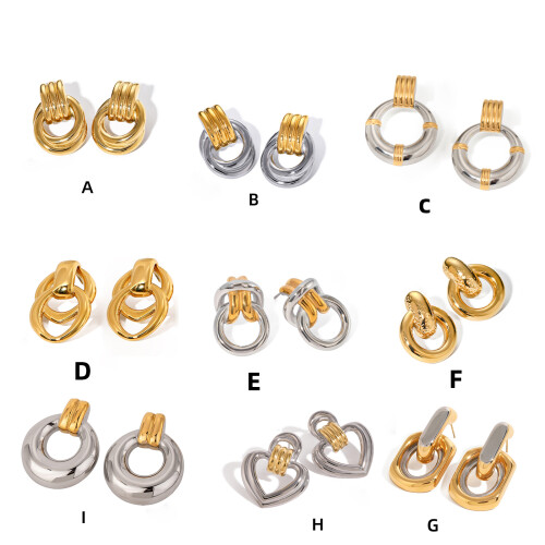 Boucles d'oreilles pendantes géométriques-JDE2401004 PS 1