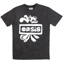 Oasis Band Logo Splat Limited Edition 999 Only Premium Wash T Shirt