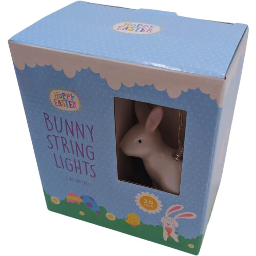 Easter Bunny String Light 10Ft 10LEDs Battery Operated Rabbit Shaped String Lights With Remote Timer Spring Decor 2