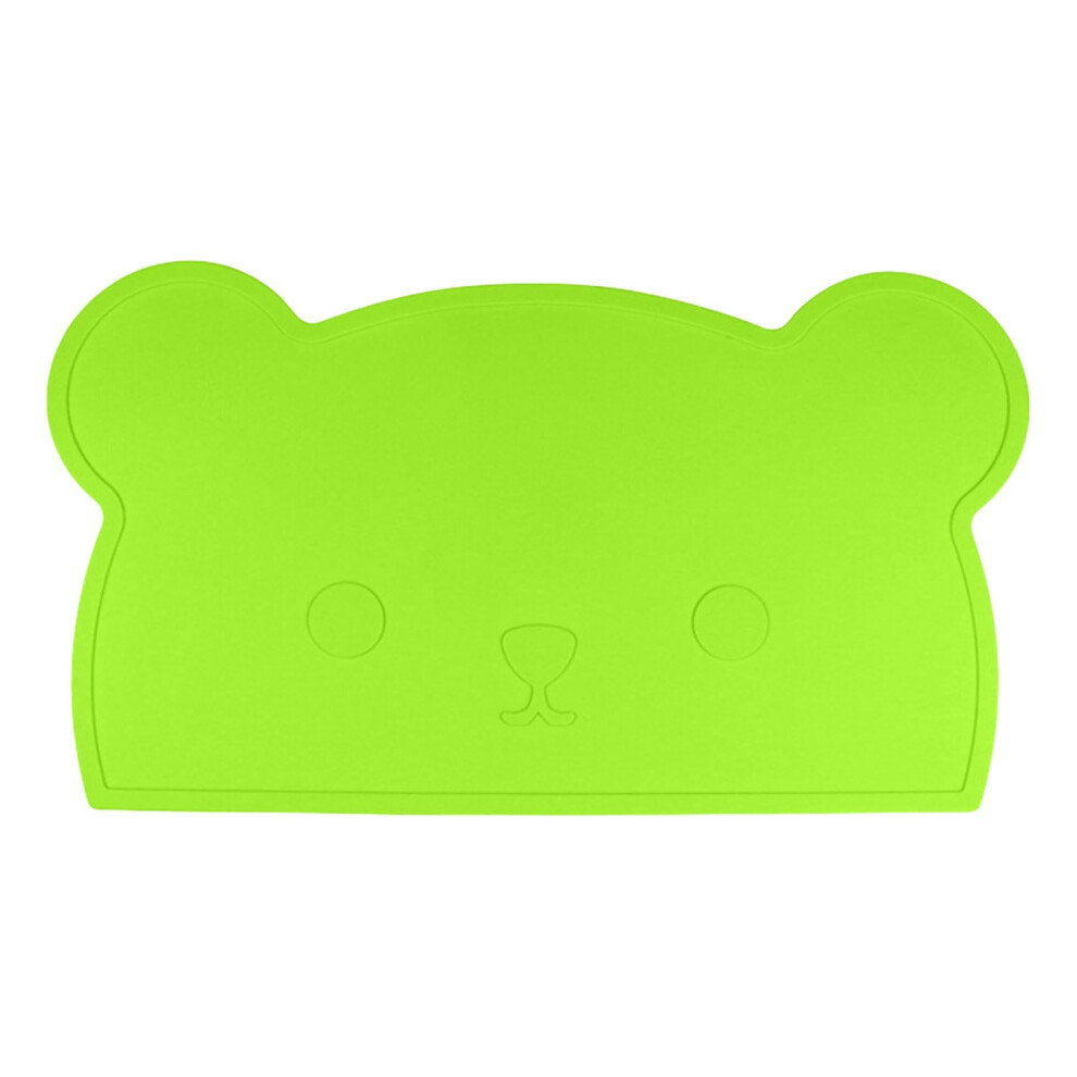 Kids Silicone Placemat with NonSlip Base and Raised Spill Edges, Dishwasher Safe Baby Feeding Mat