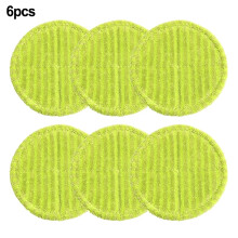 6PCS Round Wrapping Green Mopping Cloth 16 cm elektrischer Mopp-Ersatzstoff Mikrofaserpads, geeignet für Hurrikan-Schwimmenmopp