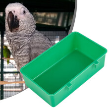 Vassoio per bagno d'acqua per uccelli Vassoio per pappagalli Ciotola per animali Bagno per uccelli Gabbia per il bagno Alimentazione appendibile per