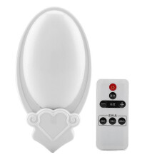 (As show, One size) 220V EU Plug without Pattern Smart 3-Color Night Light LED Lamp with Remote Control