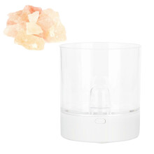 (As show, One size) Natural Crystal Salt Lamp 7 Colors Bedside Lamp Night Light for Bedroom Living Room Home Decor