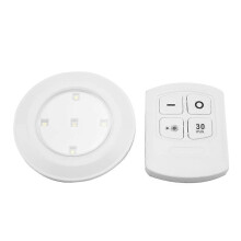(As show, One size) 360 LED Wireless Remote Control Touch LED Night Light Wall Lamp White 1*lamp