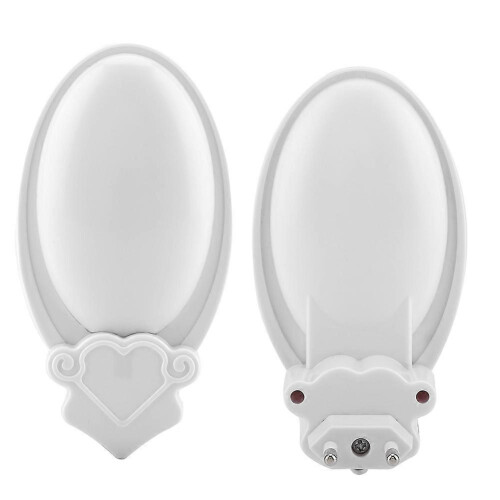 (As show, One size) 220V EU Plug without Pattern Smart 3-Color Night Light LED Lamp with Remote Control 1