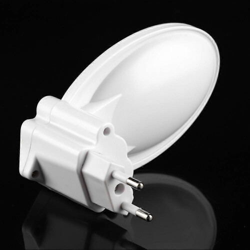 (As show, One size) 220V EU Plug without Pattern Smart 3-Color Night Light LED Lamp with Remote Control 2