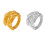 Trendy getextureerde ringen Versiering Verstelbare-goud 2