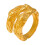 Adjustable Open Rings with Geometric Designs Versatile-gold 1