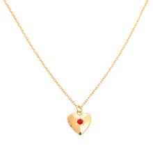 Collier pendentif Photo en forme de cœur pour femmes,-Janvier