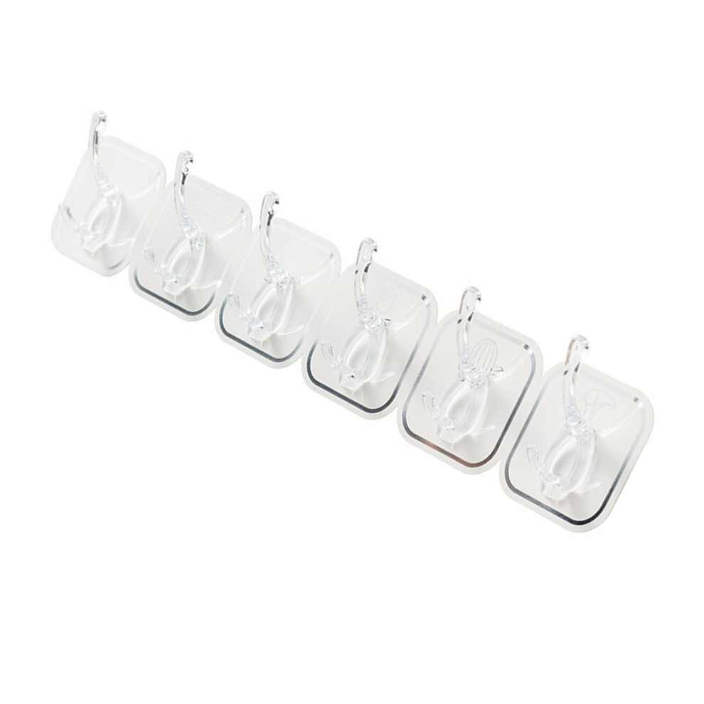 Multi-Function Acrylic Wall Hook Rack Easy Install & Space-Saving 4951381455377