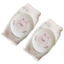 Baby Baumwoll-Knieschoner, Weich, Verstellbar, Rutschfest, Kleines Kaninchen-Design