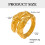 Trendy getextureerde ringen Versiering Verstelbare-goud 4