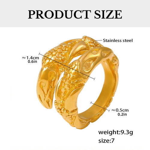 Adjustable Open Rings with Geometric Designs Versatile-gold 1