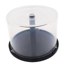DVD Cake Box Clear Column DVD Storage Box With Black Spindle 50 Disc Capacity DVD Organizer For Disc or BluRay Home Bar