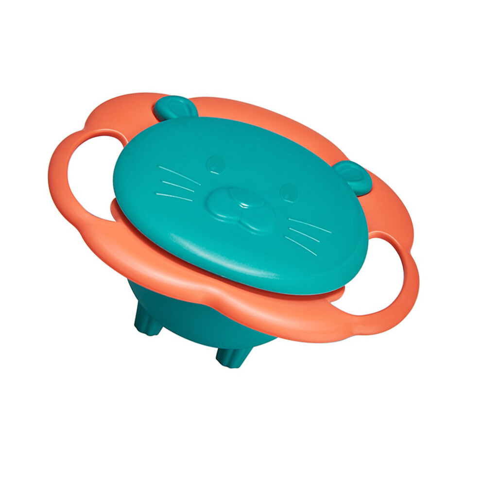 Spill-Free Baby Bowl 360 Rotating Non Tipping Pp Drop-Proof Green