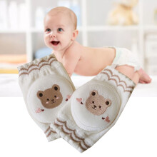 Baby-Baumwoll-Knieschoner zum Krabbeln, Weich, Elastisch, Verstellbar, Rutschfest