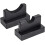 Baseball Bat Display Rack Horizontal Bamboo Wall Mount Black Compact Holder with Scratch Padding 2