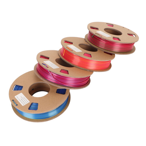 Νήμα PLA διπλής έγχρωμης εξώθησης Co, Silk Magic1.75mm Νήμα εκτυπωτή 3D Λαμπερό μετάξι 2