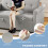 Homcom HOMCOM Convertible Pull Out Sleeper Sofa Bed Settee for Living Room, Grey 6