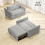 Homcom HOMCOM Convertible Pull Out Sleeper Sofa Bed Settee for Living Room, Grey 3