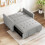 Homcom HOMCOM Convertible Pull Out Sleeper Sofa Bed Settee for Living Room, Grey 8