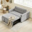 Homcom HOMCOM Convertible Pull Out Sleeper Sofa Bed Settee for Living Room, Grey 7