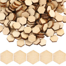 200 Unbearbeitete Sechseck Holzstücke Für Bastelarbeiten
