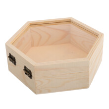 Holzkiste Mit Scharnierdeckel Und Glastür Für Schmuck Und