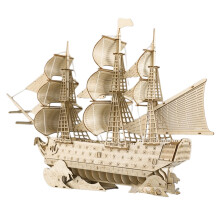 1 Set Schiffbausatz Für Erwachsene – 3D Holzpuzzle Diy Modell
