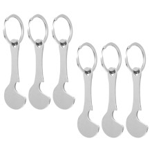 6Stk Schlüsselanhänger Einkaufswagenchip Robust Silber