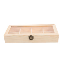 Wood Geteilter Behälter Für Schmuck Und Teebeutel Mit
