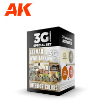 AK11688 - AK Interactive Set- WWII GERMAN TANK INTERIOR COLORS