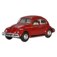 Oxford Diecast 76VWB002 VW Beetle Ruby Red OO Gauge
