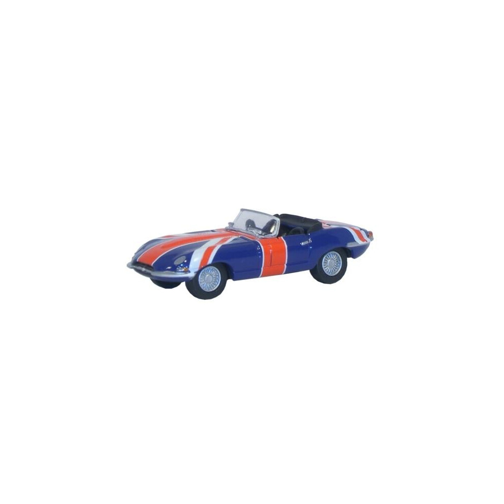 Oxford Diecast 1:76 Union Jack Jaguar E Type - 76Etyp005 Di Cast 176 Scal Brand - Oxford Jaguar E Type Union Jack 76Etyp005 Die Cast 176 Scale Brand