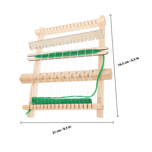 1Ensemble Machine À Tisser Portative Bois Beige Polyvalente Durable 1
