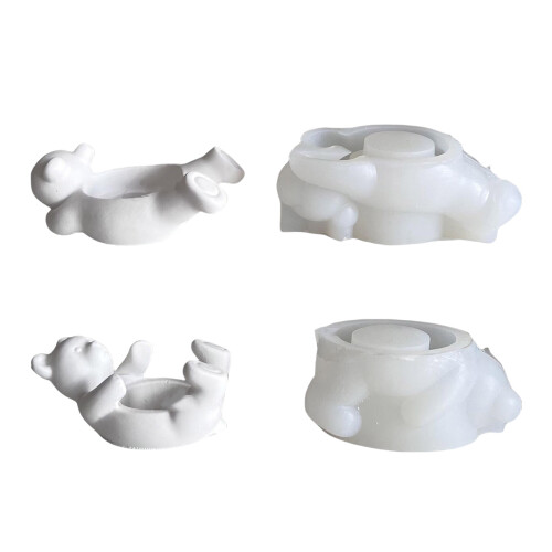 Candle Accessories Molds Candle Holder Mold Bear-hugging bear 1