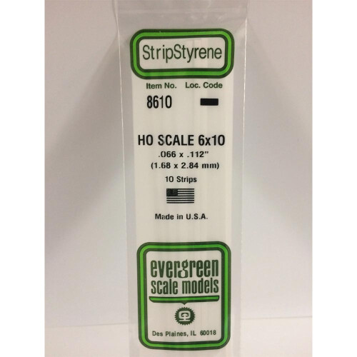 Evergreen Evergreen EVG8610 6 x 10 in. Evergreen Strip