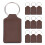 10pcs PU Leather Keychain Blanks Rectangular Double-Sided-brown 1
