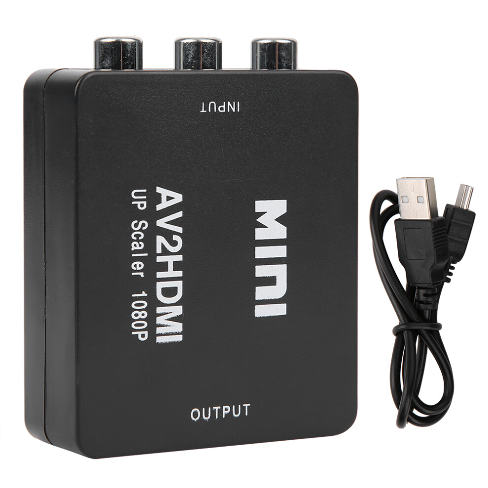 Analog To Hdmi Converter, Signal Processing Adapter For Mini Av To Hdmi Transformation, Rca To Hdmi Converter With 720P 1080P Hdmi Output 60Hz, Plug 9468298429438